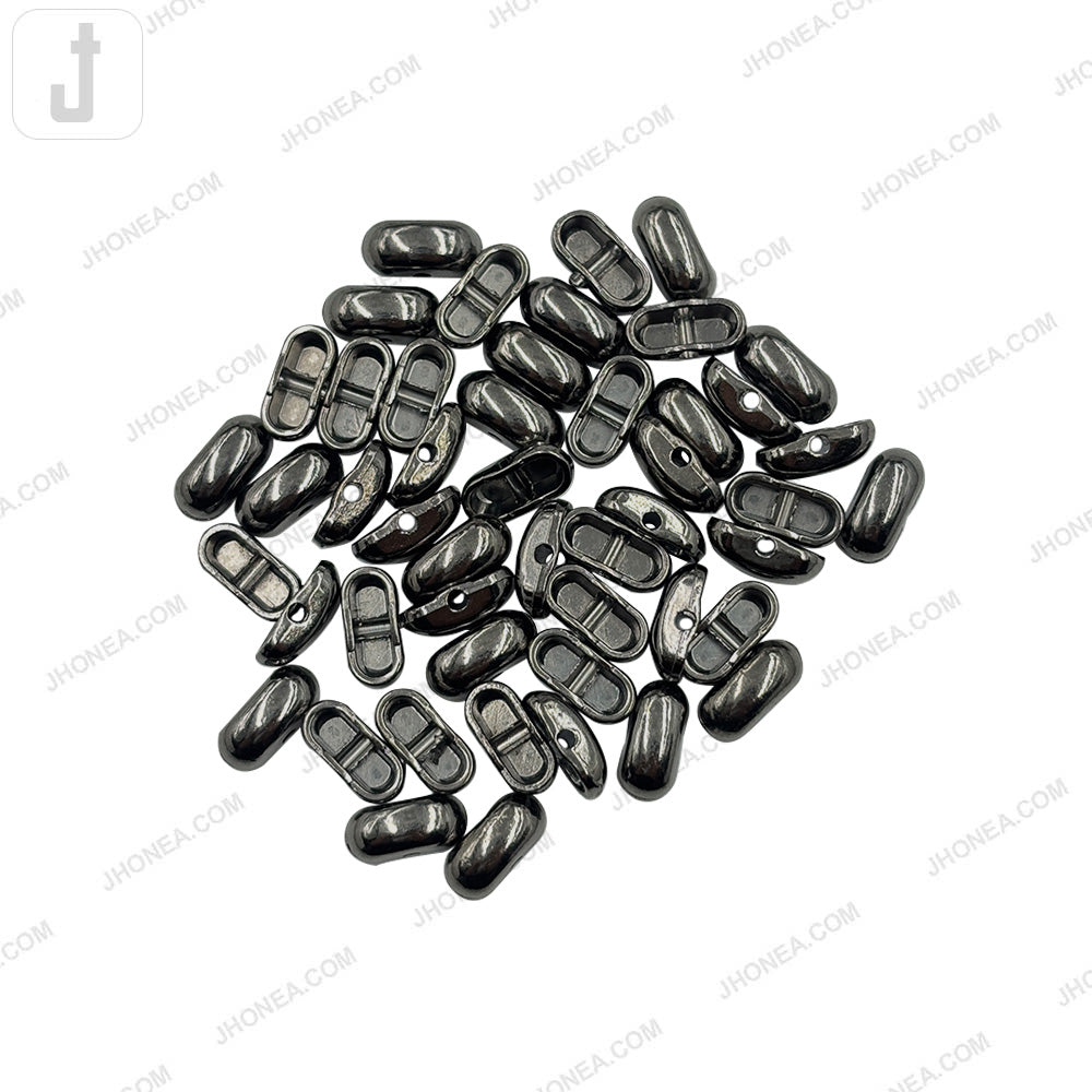 Small & Sleek One Hole Gunmetal Metal Clothing Hardware Accessory