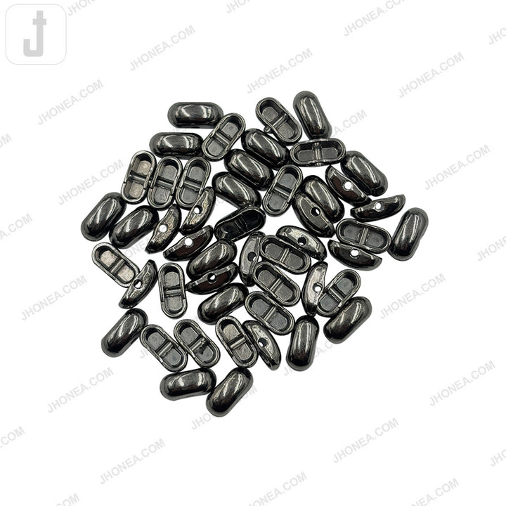 Small & Sleek One Hole Gunmetal Metal Clothing Hardware Accessory