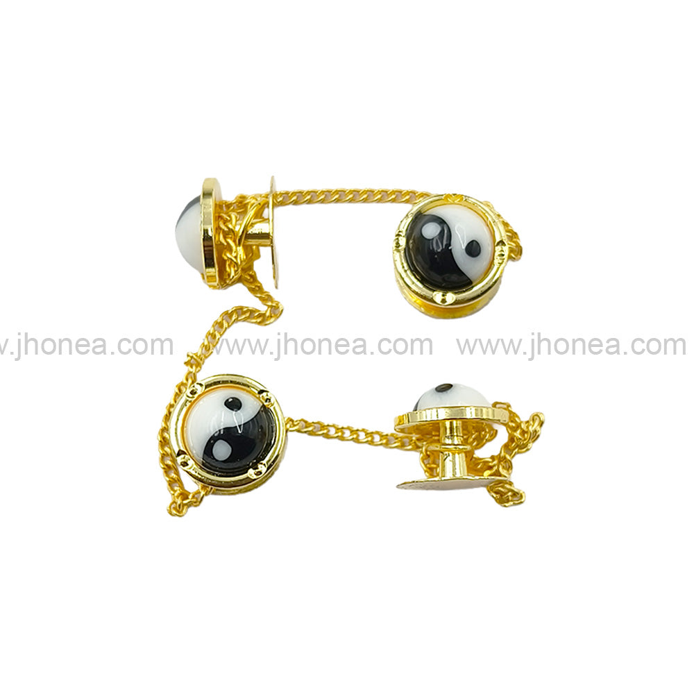 Elegant Yin-Yang Dangling Chain Kurta Buttons