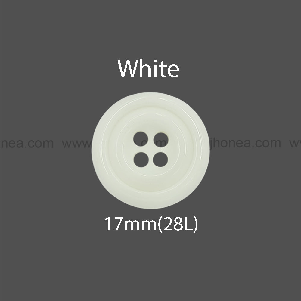 Decorative 4-Hole Double Rim Polyester Button