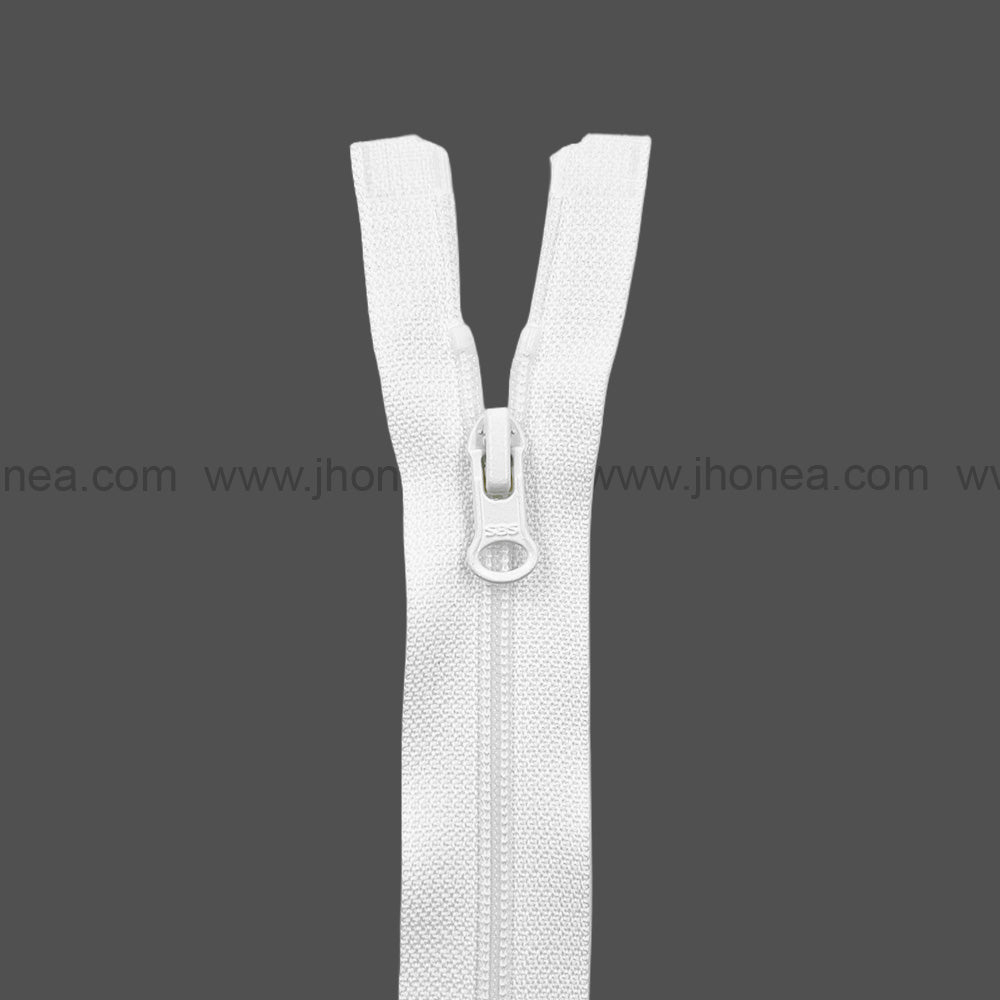 #3 Fancy Black/White Nylon Coil Open-End SBS Coil Zipper