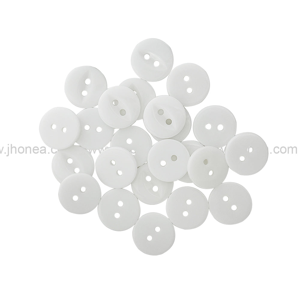 2-Hole Round Shape 12mm(20L) Poly  shirt/kurta/uniform Button
