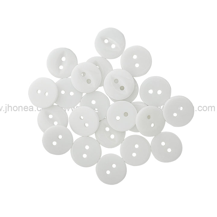 2-Hole Round Shape 12mm(20L) Poly  shirt/kurta/uniform Button