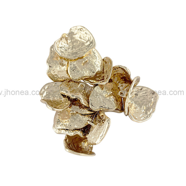 Luxury Organic-Shaped Gold Metal Buttons