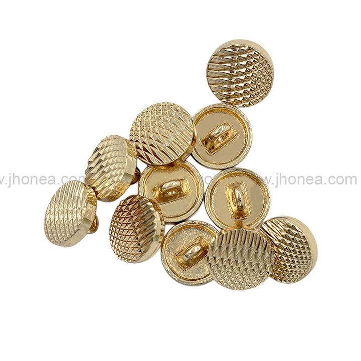 Elegant Round Shape Shiny Golden Engraved Design Button