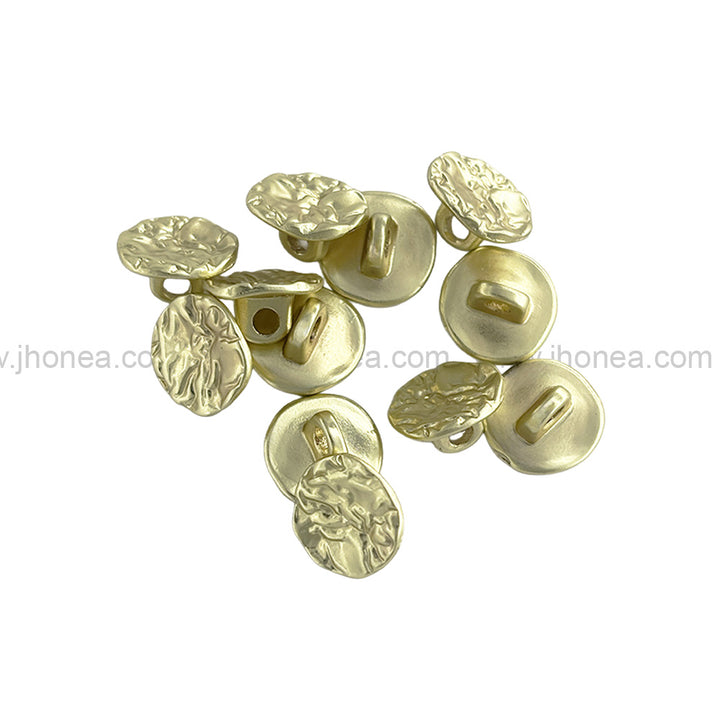 Round Shape Textured 10mm(16L) Classic Metal Shank Button
