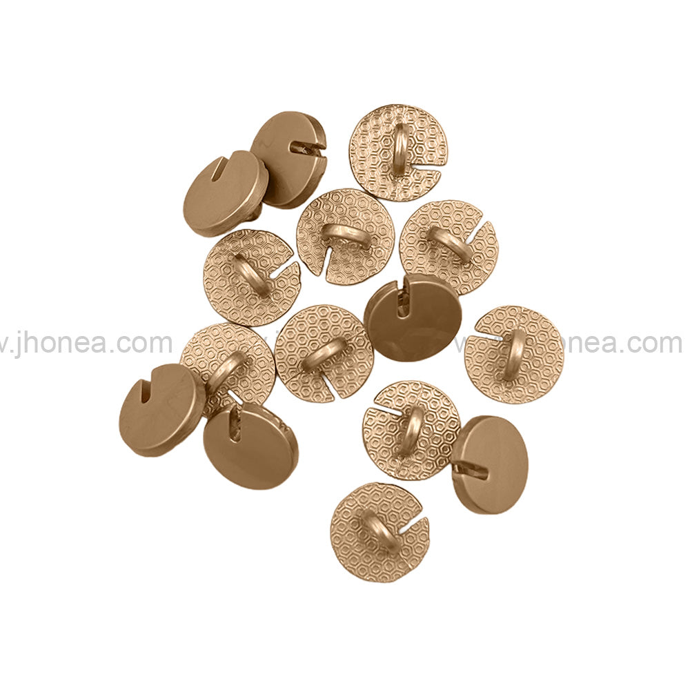 Classic 10mm Cutting Edge Design Matte Gold Metal Button