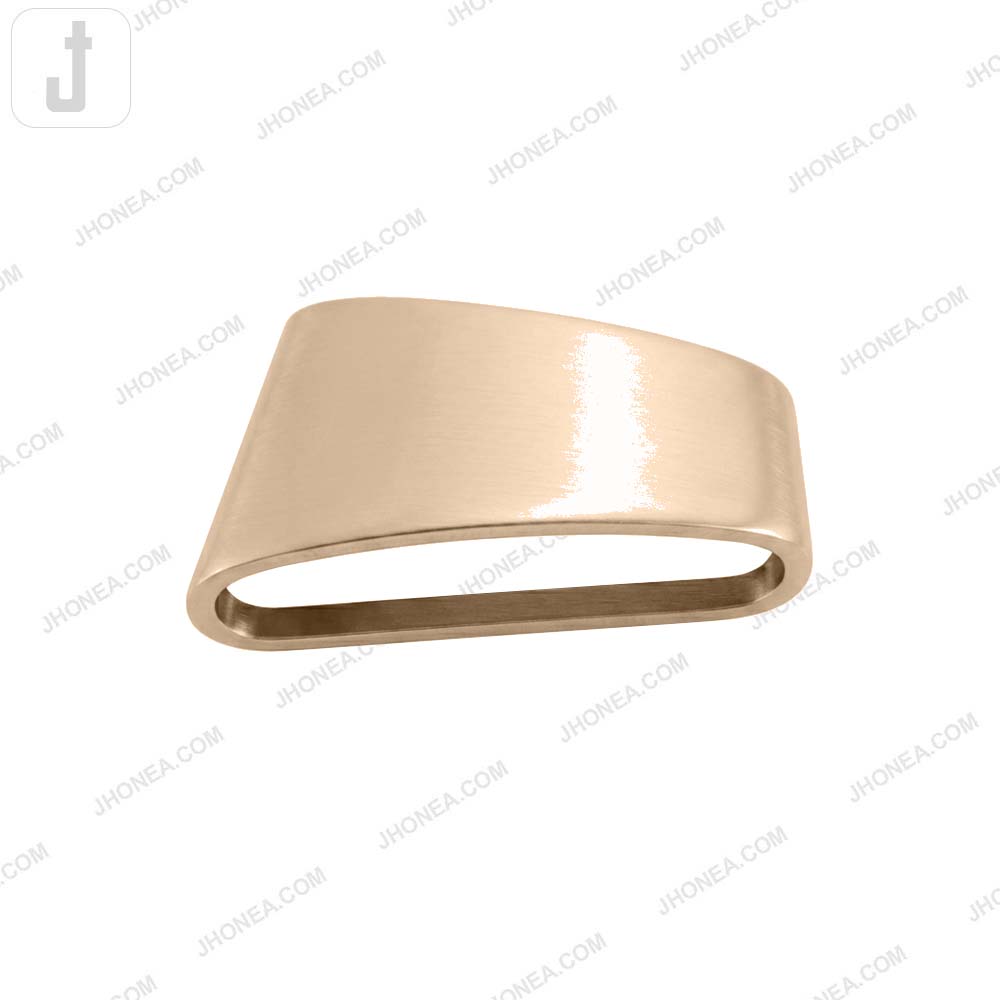 Glossy Trapezoid Shape Down Bar Slide Buckle for Fashion Accessories