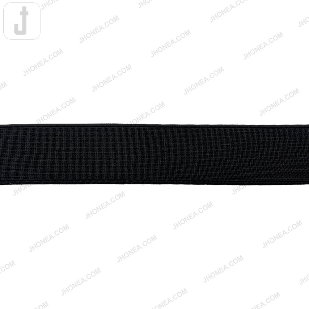 Plain Black Tailors' Stiff Woven Elastic for Casings