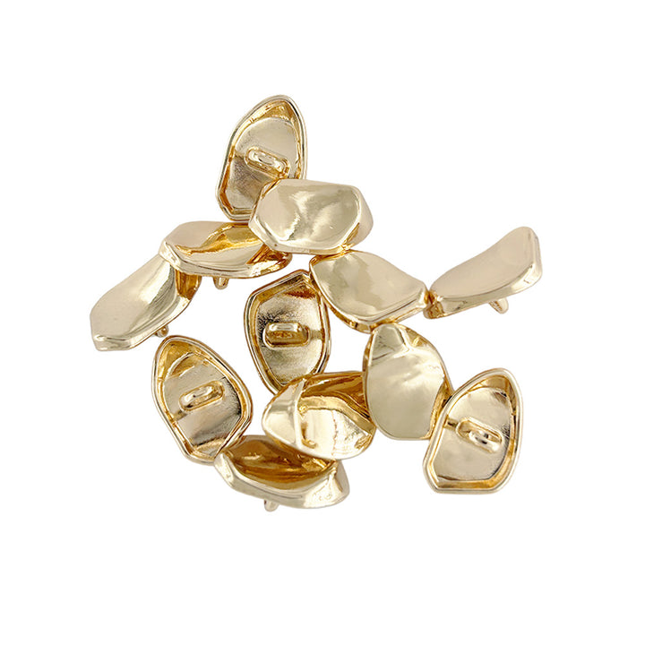 Decorative Uneven Shape Metal Loop Buttons For Shirt/Kurta