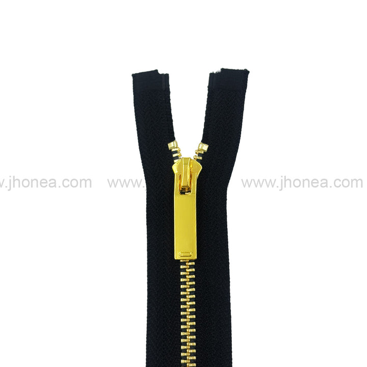 Number #5 Designer Open-End Gold Metal Teeth Fashion Zipper