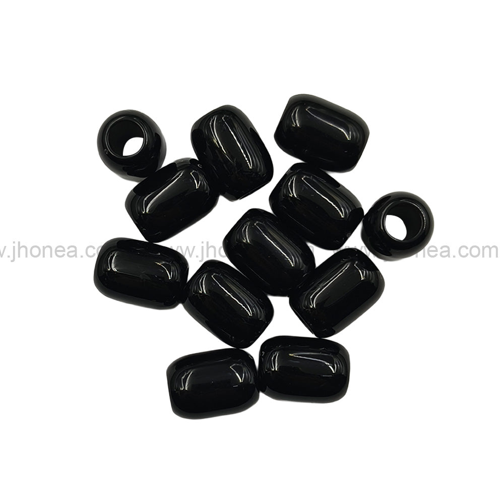 Stylish Black and White Polyester Beads for DIY Jewelry Accessories