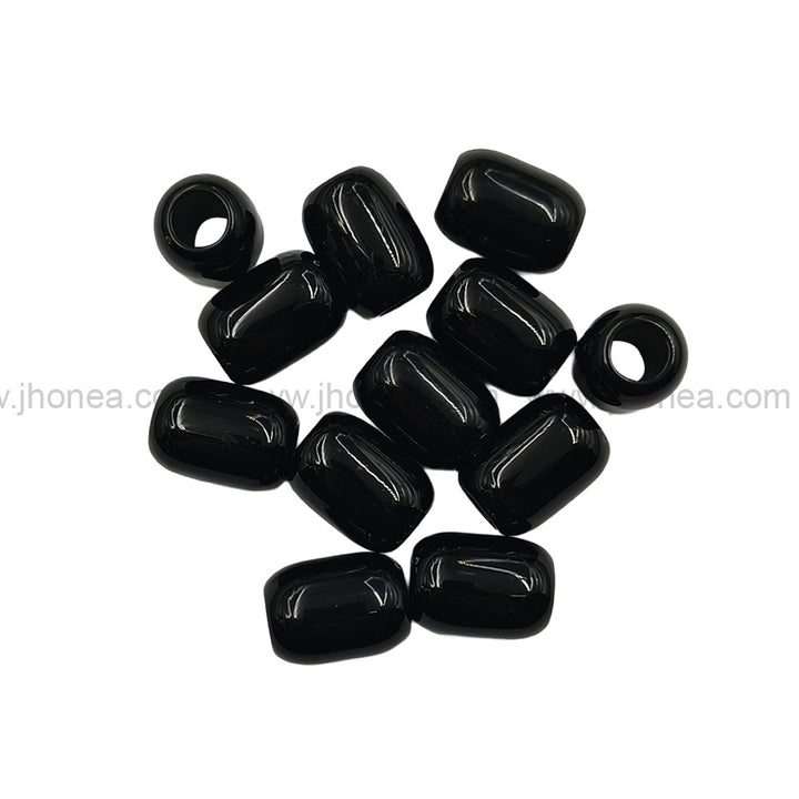 Stylish Black and White Polyester Beads for DIY Jewelry Accessories