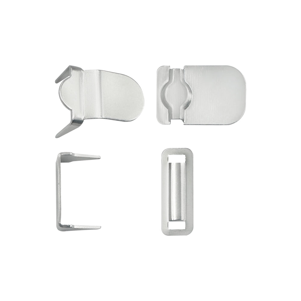 Sleek Silver 4-Part Fasteners Hook Set For Pant/Skirts/Suits