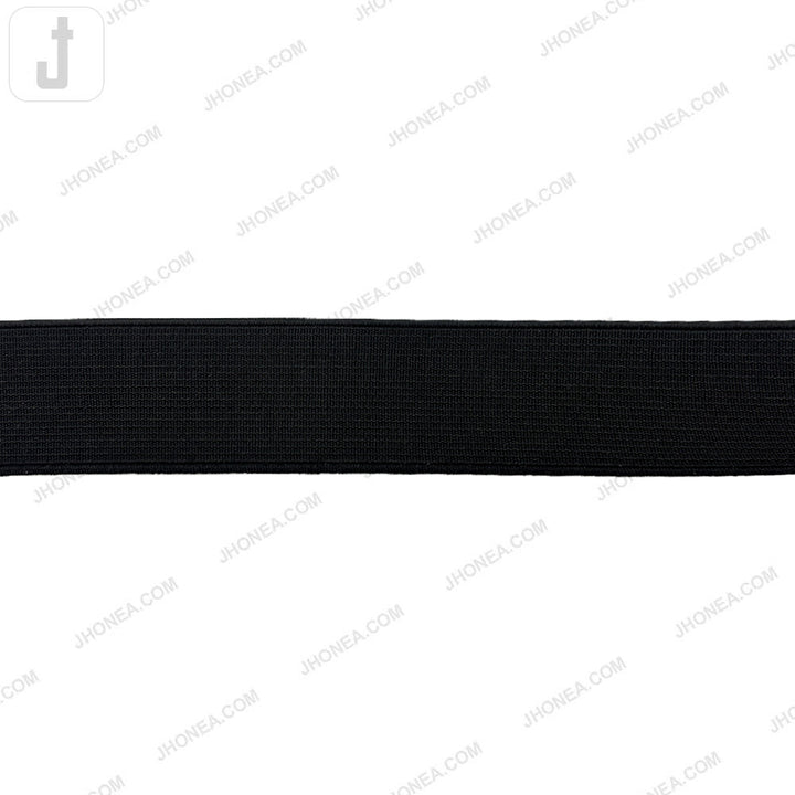 Plain Black Tailors' Stiff Woven Elastic for Casings