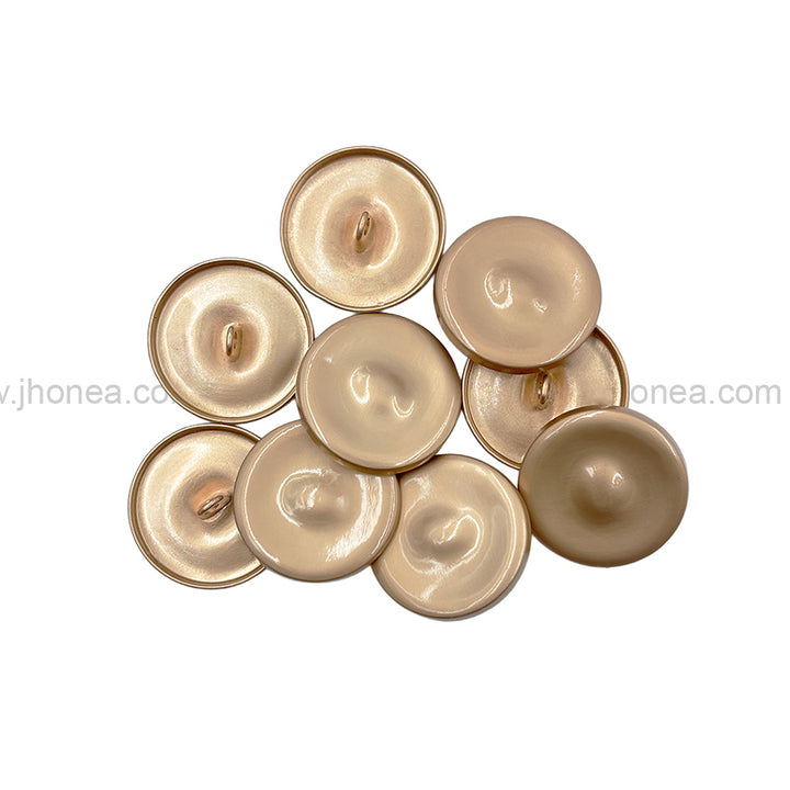 Unique Structure Round Shape Matte Gold Downhole Loop Metal Button