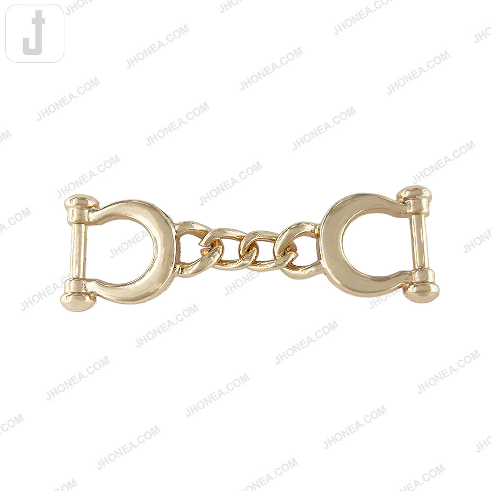 Shiny Gold Handcuffs Design Decorative Shoe Buckle