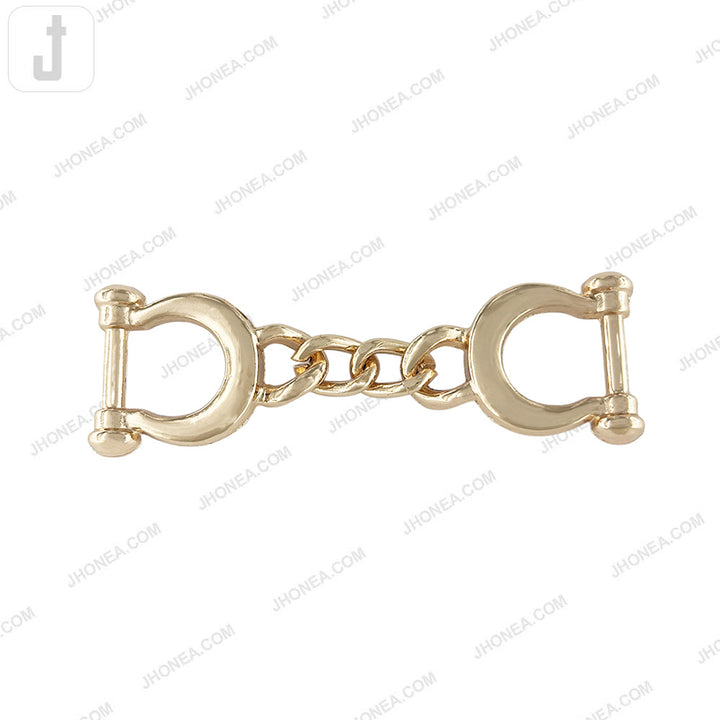 Shiny Gold Handcuffs Design Decorative Shoe Buckle