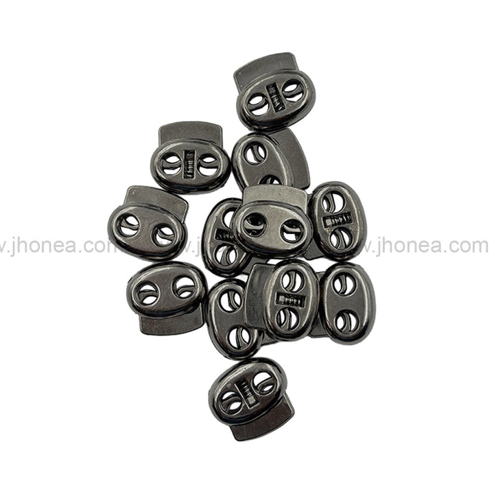 Decorative Gunmetal Plastic Cord Lock Fastener for Drawstrings