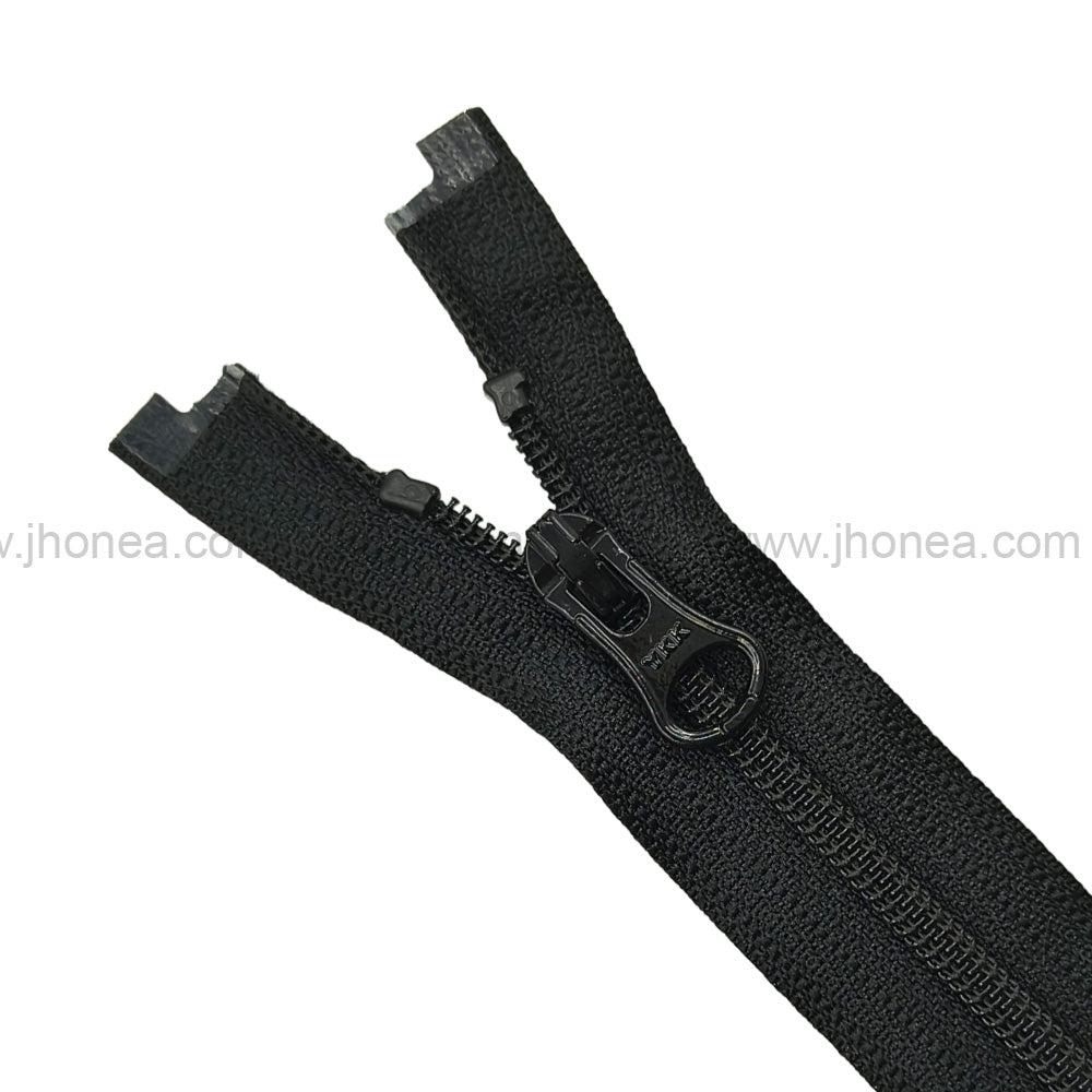 YKK #3 Fancy Black Open End Coil Zippers for Stylish Garments