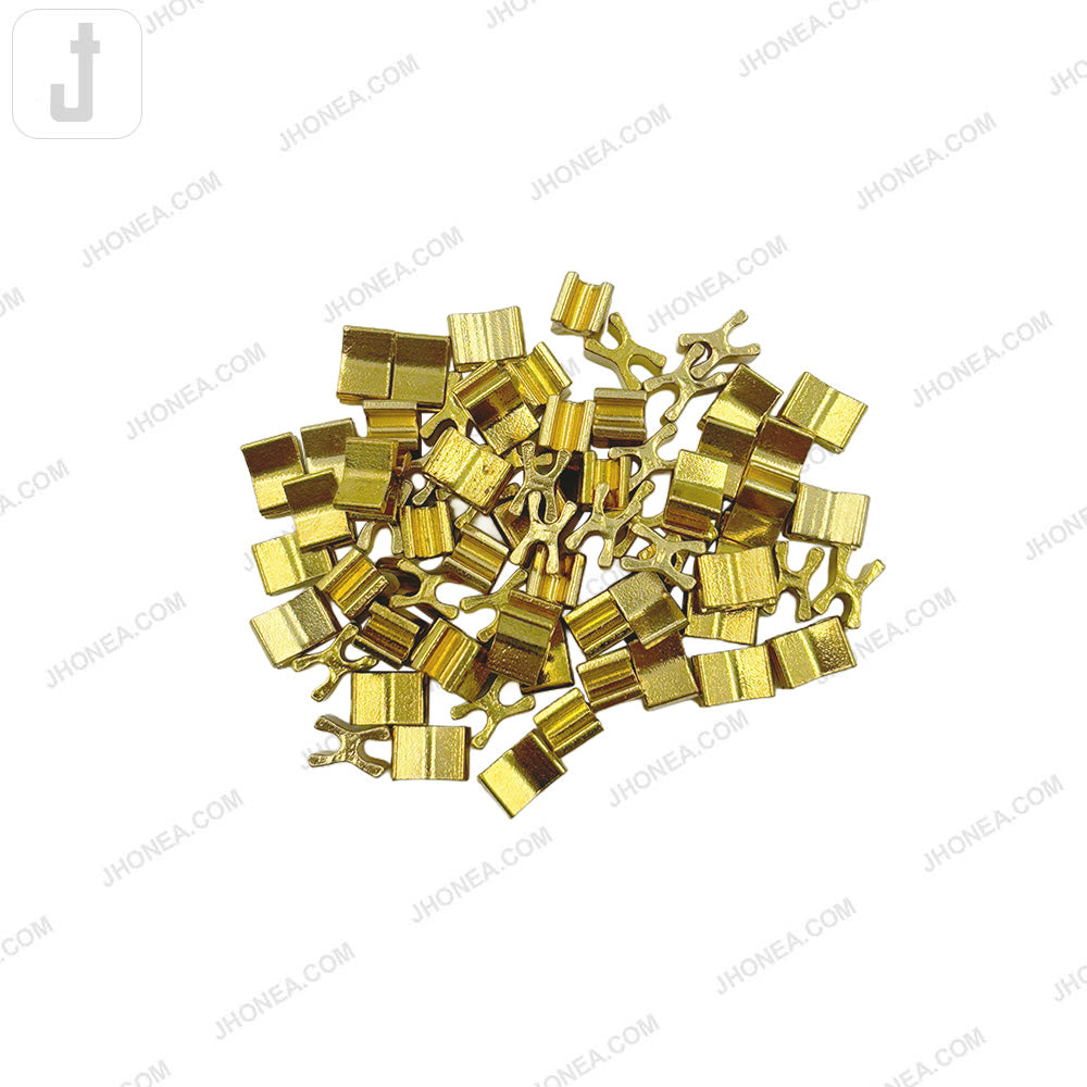 Premium #5 H-Shape Solid Brass Zipper Bottom Stopper Shiny Gold