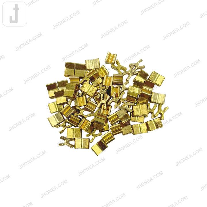 Premium #5 H-Shape Solid Brass Zipper Bottom Stopper Shiny Gold