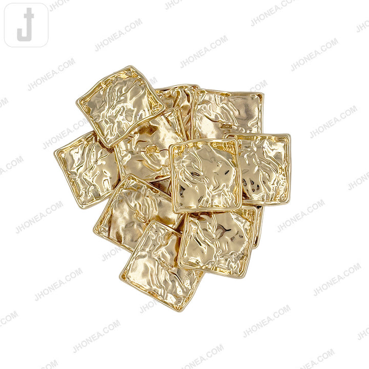 Big Size 30mm Square Shaped Designer Metal Buttons for Coats/Jackets