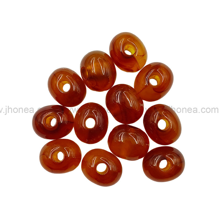 Vibrant Amber Color Polyester Beads for DIY Jewelry Accessories
