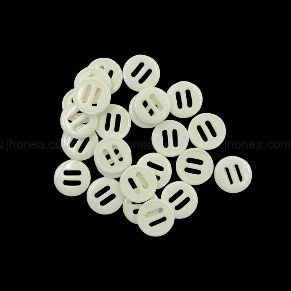 15mm (24L) Stylish Off White Polyester 2-Hole Buttons