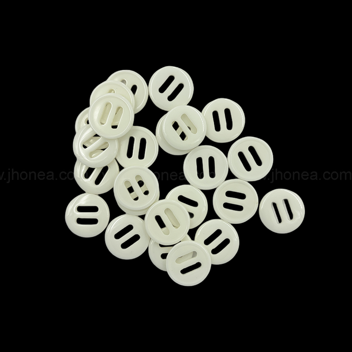 15mm (24L) Stylish Off White Polyester 2-Hole Buttons