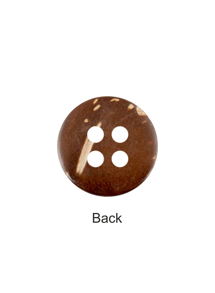 Smooth Finish Natural Coco Shell 4 Hole Buttons