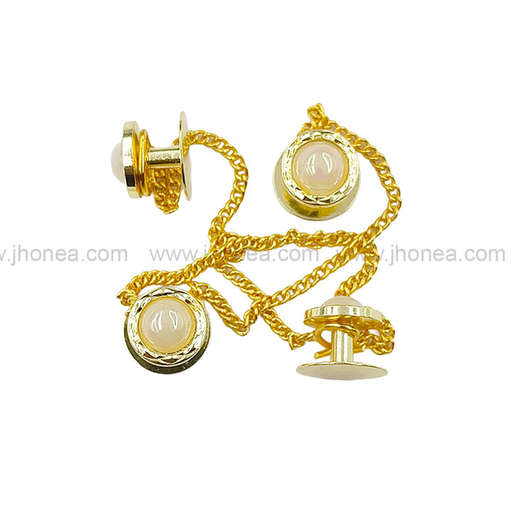 Classy Pearl Hanging Chain Kurta Button for Elegant Ethnic Wear