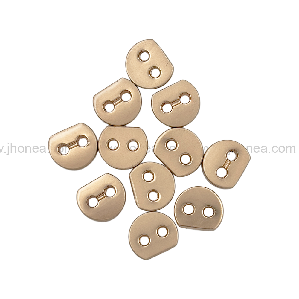 Matte Gold Crescent Shape 2-Hole Metal Button