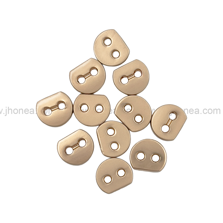 Matte Gold Crescent Shape 2-Hole Metal Button
