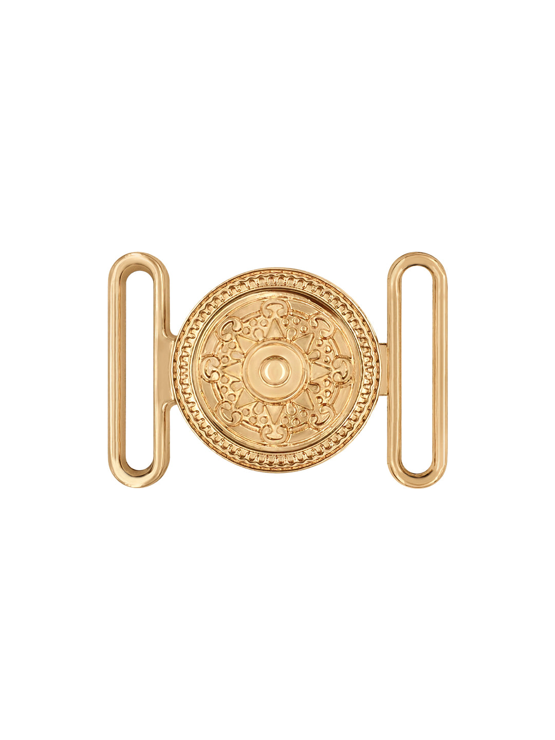 Ornate Shiny Gold Finish 2 Part Clasp Buckle for Belts/Sashes