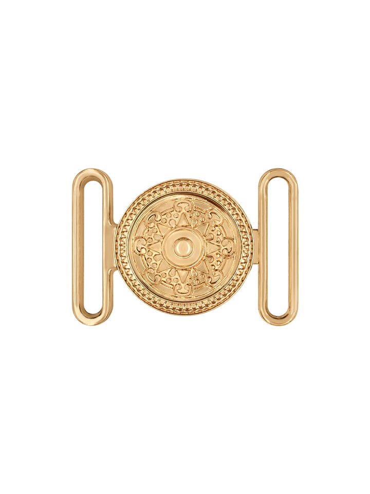 Ornate Shiny Gold Finish 2 Part Clasp Buckle for Belts/Sashes