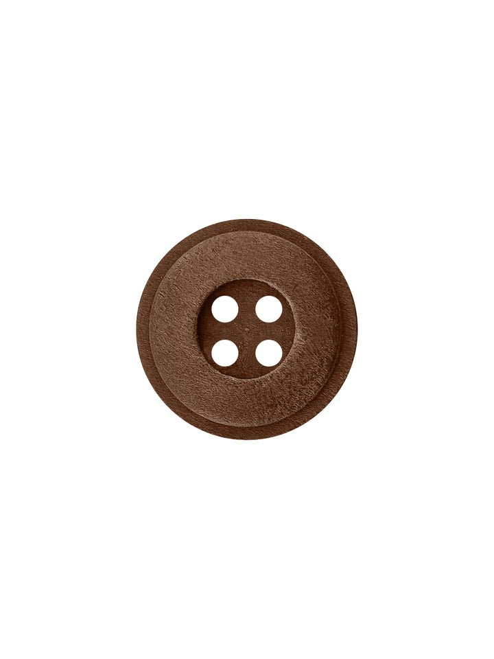 Classic 4-Hole Wooden Button with Rounded Rim Design