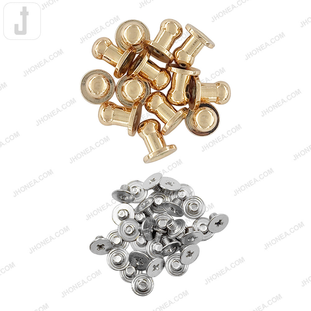 Versatile 8mm Round Head Screw Metal Button Stud for Shirt/Bags/Belts