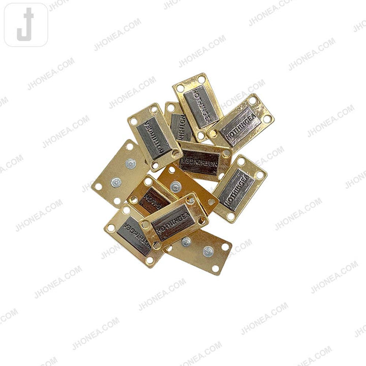 Simple Square Shaped Metal Clothing Accessory for Wallets/Bags