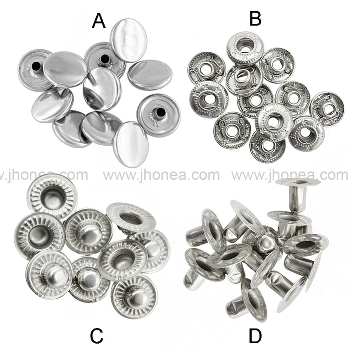 Smooth Flat Surface Snap Buttons for Denim Clothing