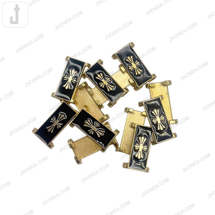 Black Enamel Alloy Decorative Hardware Accent for Bags/Wallets Accessories