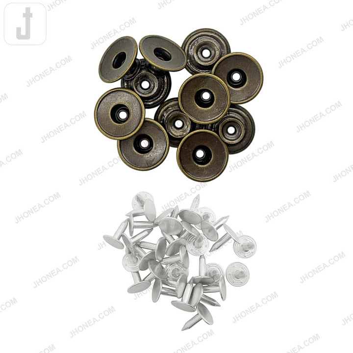 Vintage Round Antique Finish Denim Jacket Buttons
