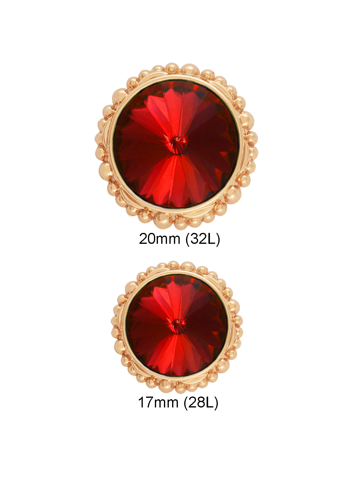 Sparkling Round Shape Shiny Diamond Metal Button