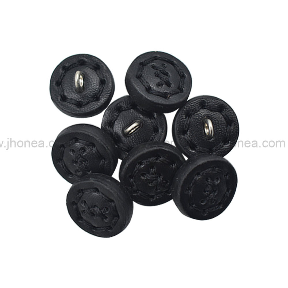 Fancy 17mm(28L) PU Leather Downhole Loop Buttons