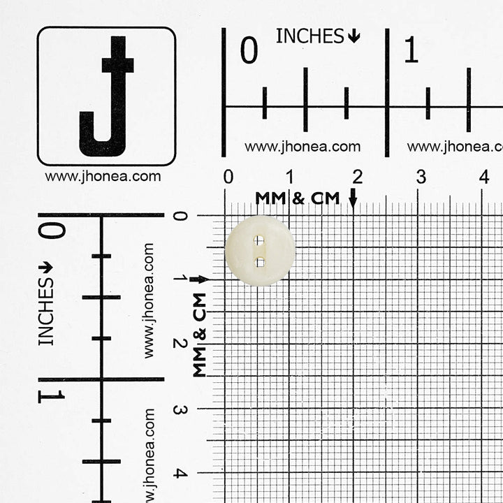 Smooth Pearlescent 2-Hole Poly Buttons for Clothing