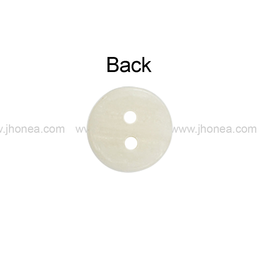 Smooth Pearlescent 2-Hole Poly Buttons for Clothing