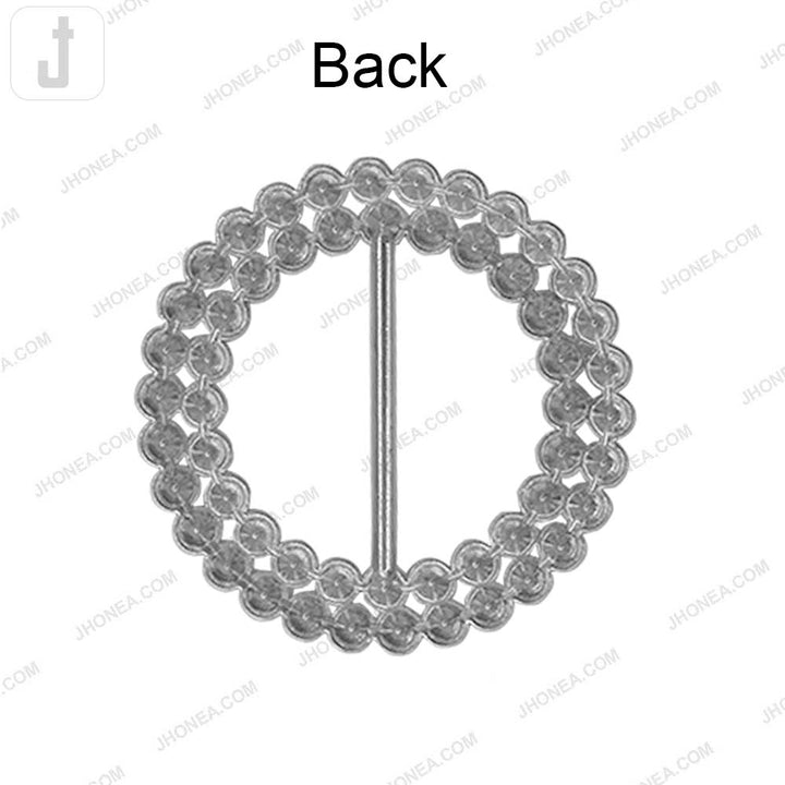 Shiny Sparkling Round Shape 38mm Diamond Belt Buckle