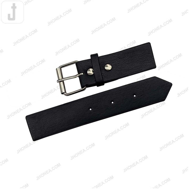 Timeless Black PU Leather Belt with Adjustable Prong Buckle