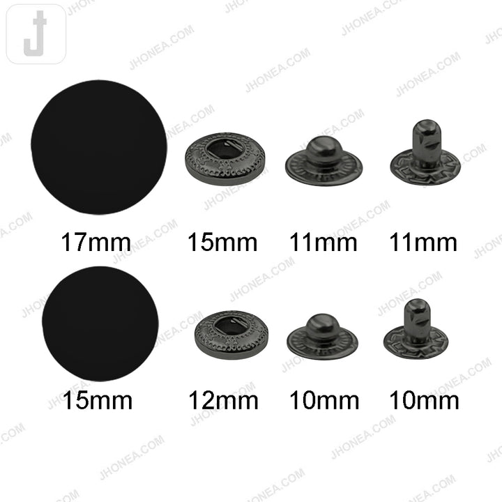 Smooth Round Plastic 4-Part Snap Button Fasteners