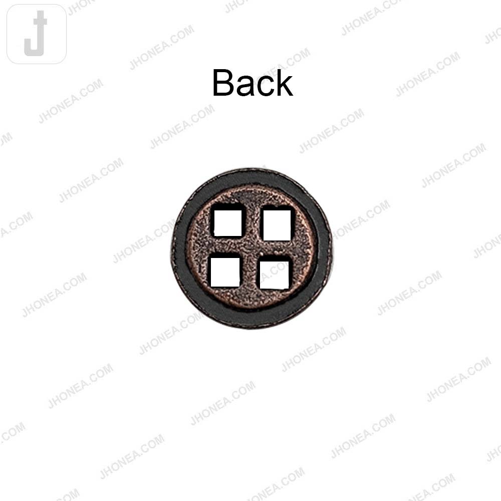 Versatile 10mm Round Shape 4 Hole Alloy Metal Buttons